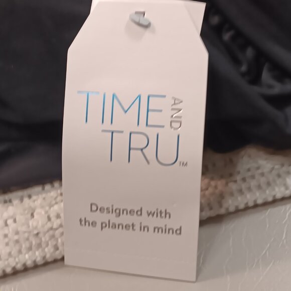 Time and Tru women's plus size rich black swim tankini top sz 3X / 24W - 26W NWT - Picture 11 of 15